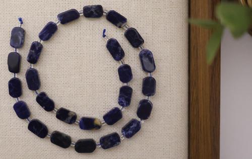 DİKDÖRTGEN KESİM SODALİT 8X12 MM DOĞAL TAŞ DİZİ- YÜKSEK KALİTELİ DOĞAL TAŞ