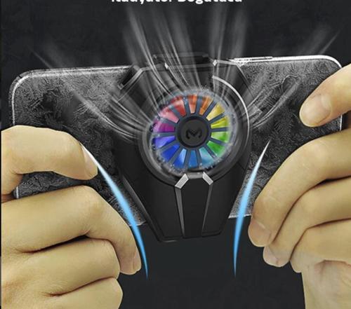 DL06 ultra güçlü telefon soğutucu fan Seramik turbo soğutma RGB İphone 17 pro- 17 pro max uyumlu