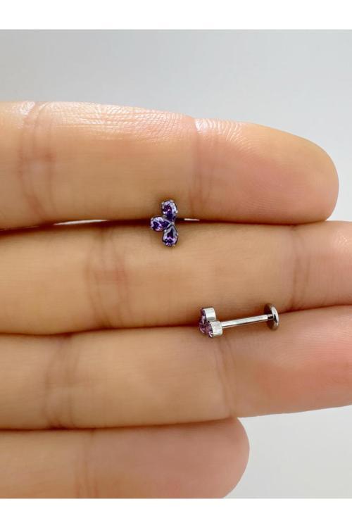 1 Adet G23 Titanium ( Titanyum) Tragus Helix Kıkırdak Lobe Conch Uyumlu Piercing