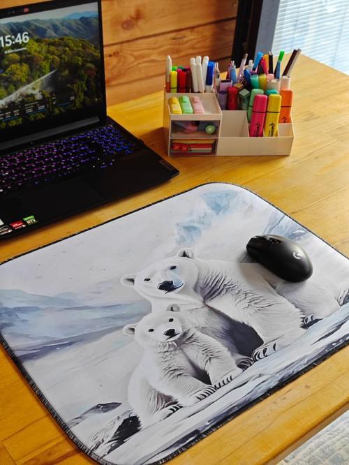55X45 CM KUTUP AYISI KAYDIRMAZ TABAN SPEED YÜZEY OYUNCU MOUSE PAD GAMİNG PAD