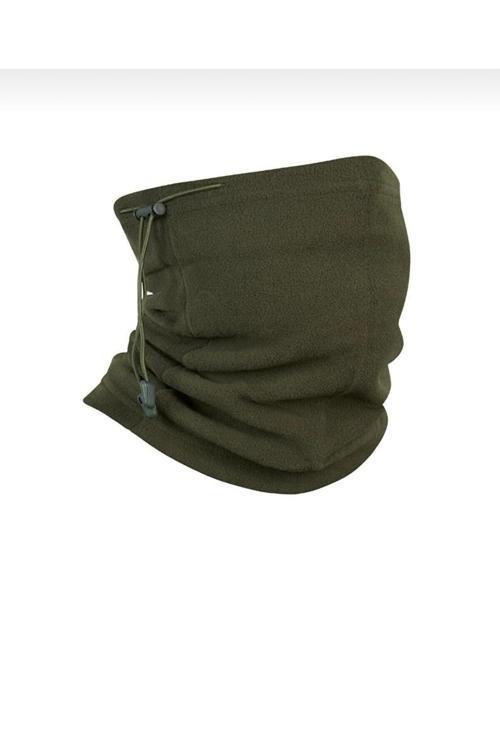 AZHEK Unisex Haki Çok Amaçlı Kışlık Polar Boyunluk Bere