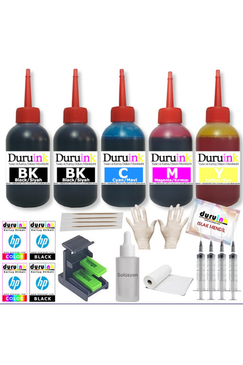 Canon (E404 E414 E464 E474 E484) Kartuş Dolum Seti Pg 46 Cl 56 5 Li Set 5X100Ml Mürekkep Uyumlu