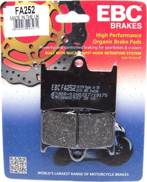 Yamaha Tdm 900 Ön Fren Balatası Ebc Fa252 Balata