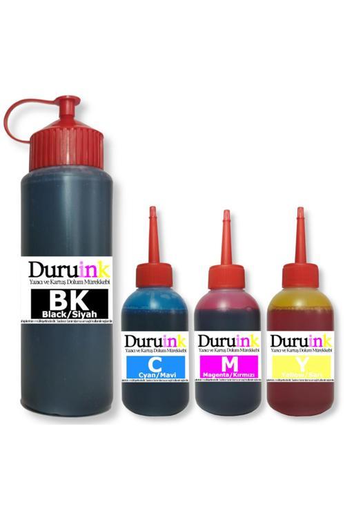 Duruink Cnon Pixma G3411 Gı-490 Uyumlu Mürekkep Seti 500Ml Siyah + 3X100Ml Renkli