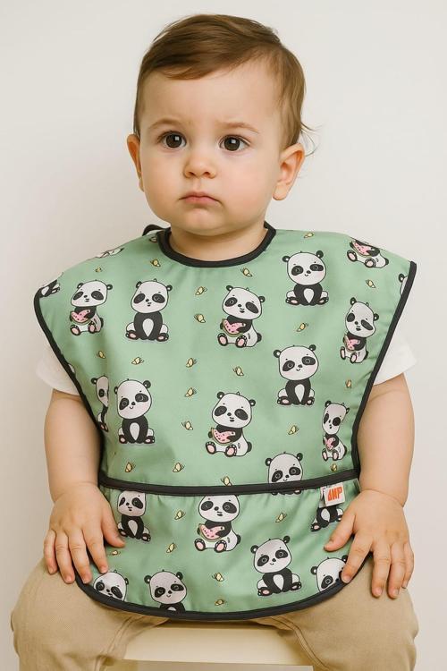 Sıvı Geçirmez Mama-Salya Önlüğü (PANDA) 0-36 Ay