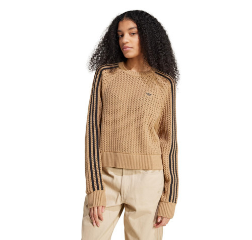 JX5248-K adidas Knıtted Crew Kadın Sweatshirt Kahve