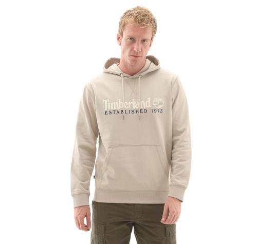B0A5MX8CY21-R Timberland Establıshed 1973 Embroidered Logo Loopba Erkek Sweatshirt Haki