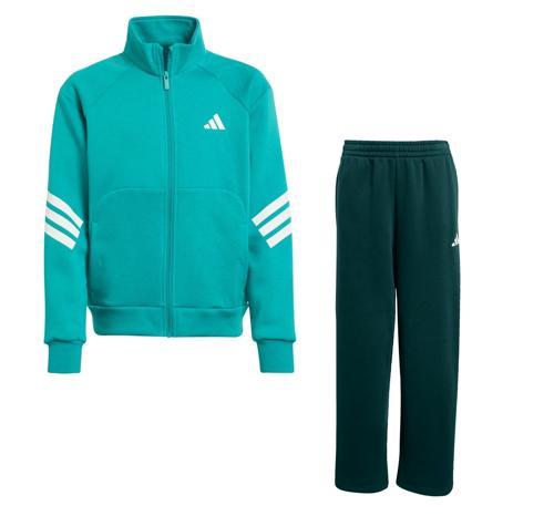 JM1268-C adidas J Fı 3S Ts &Ccedil;ocuk Eşofman Takımı Yeşil