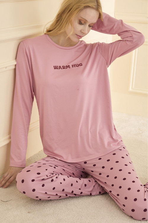 Kadın Pijama Takımı Uzun Kol Mevsimlik