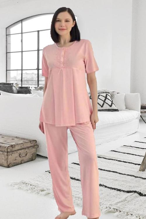Kadın Dantelli Hamile & Lohusa Pijama Takımı