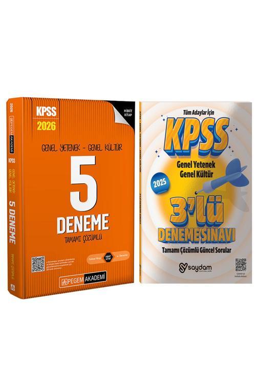 2026 KPSS Genel Yetenek Genel Kültür Tamamı Çözümlü 5 Deneme(Hibrit,120 sayfa,600 soru)-3 Deneme