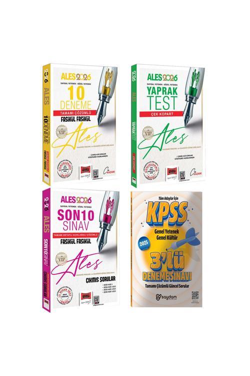 2026 ALES VIP Sayısal-Sözel Yetenek Çözümlü Fasikül 10 Deneme-Son 10 Yıl Çıkmış Sorular-Yaprak Test