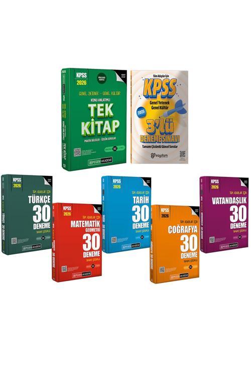 2026 KPSS GYGK Konu Anlatımlı Tek Kitap-Tüm Dersler Çözümlü 30 Deneme-Çözümlü 3 Deneme Hediye
