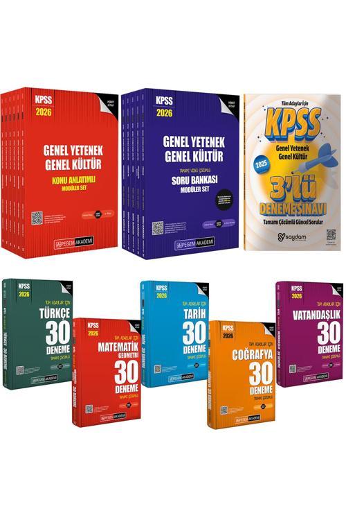 2026 KPSS GYGK Konu Anlatımlı ve Soru Bankası 6+5 Kitap-Tüm Dersler Çözümlü 30 Deneme-3Deneme Hediye