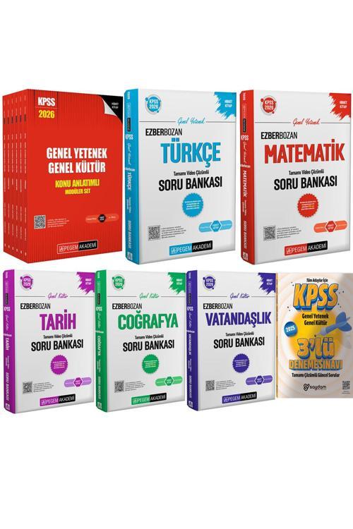 2026 KPSS GYGK Konu Anlatımı 6Kitap-Türkçe-Matematik-Tarih-Coğrafya-Vatandaşlık Çözümlü Soru Bankası