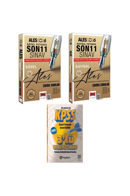 2026 ALES VIP Sözel-Sayısal Yetenek Son 11 Sınav Detaylı Açıklamalı Çözümlü Çıkmış Sorular-3 Deneme