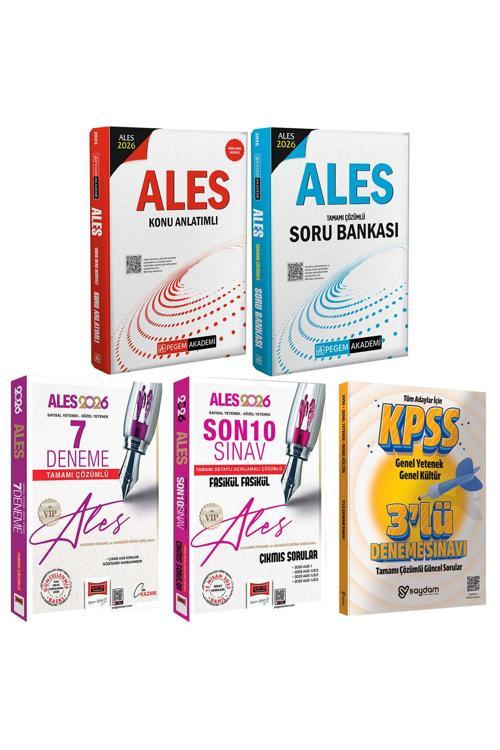 2026 ALES Kazandıran Set(Konu Anlatımı-Soru Bankası-7 Deneme-Son 10 Sınav Fasikül Çıkmış Sorular)