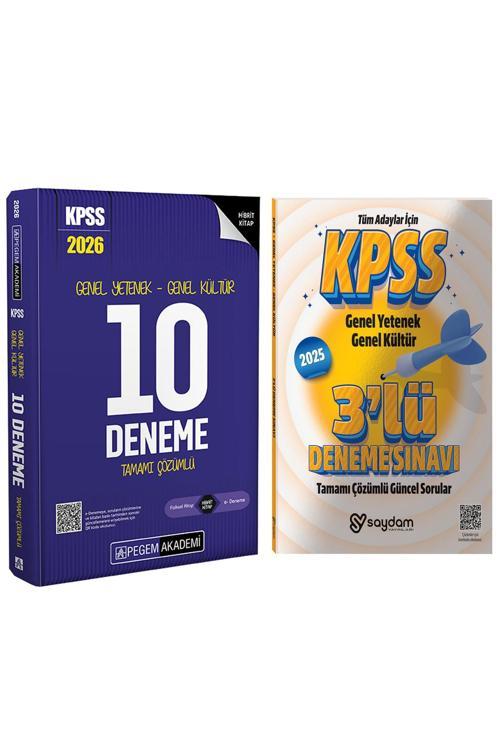 2026 KPSS Genel Yetenek Genel Kültür Tamamı Çözümlü 10 Deneme(Hibrit,240 sayfa,1200 soru)-3Deneme