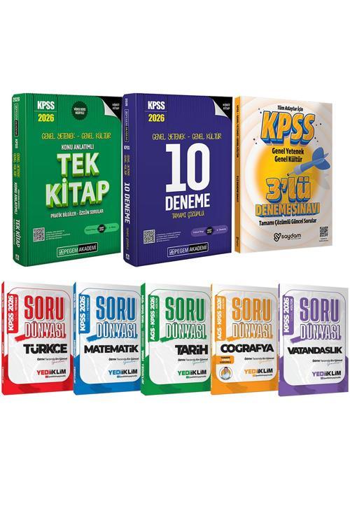 2026 KPSS GYGK Lisans Karma Set:Konu Anlatımlı Tek Kitap-Tüm Dersler Soru Bankası-Çözümlü 10 Deneme