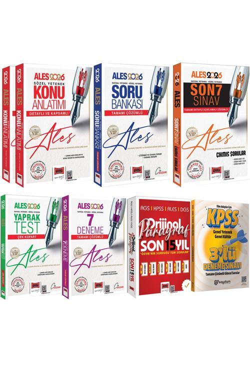 2026 ALES VIP Sözel-Sayısal Y.Konu Anlatımı-Soru Bankası-7Deneme-Çıkmış Sorular-Paragraf-Yaprak Test