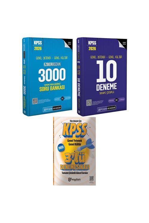 2026 KPSS GYGK Ezberbozan 3000 Video Çözümlü Soru Bankası-Çözümlü 10 Deneme-Çözümlü 3 Deneme