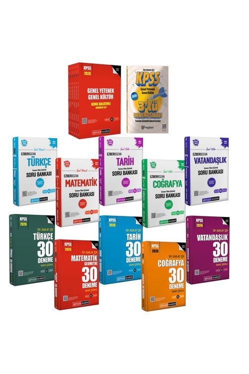 2026 KPSS GYGK Konu Anlatımlı 6 Kitap-Ezberbozan Tüm Dersler Video Çözümlü Soru Bankası-30 Deneme