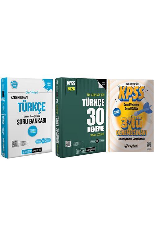 2026 KPSS GYGK Ezberbozan Türkçe Video Çözümlü Soru Bankası(Hibrit,312 sayfa,1000 soru)-30 Deneme