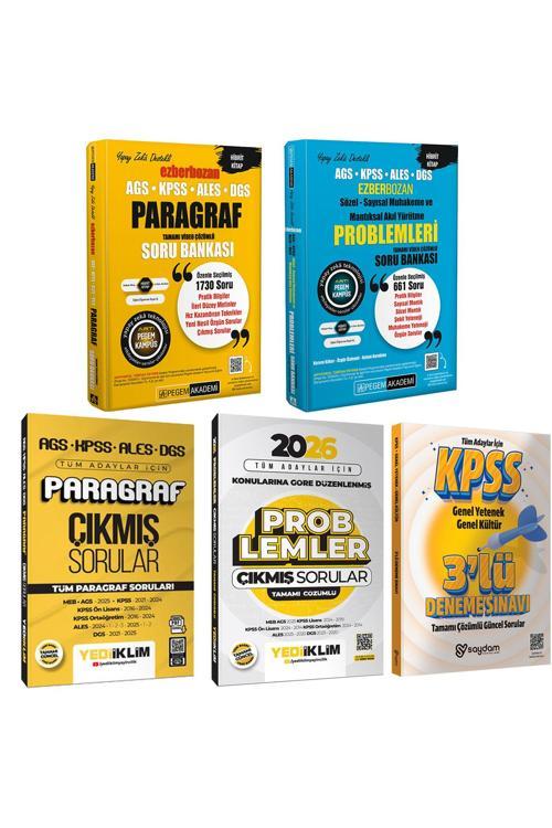 2026 KPSS ALES DGS Mantıksal Akıl Yürütme-Paragraf Soru Bankası-Problemler Paragraf Çıkmış Sorular
