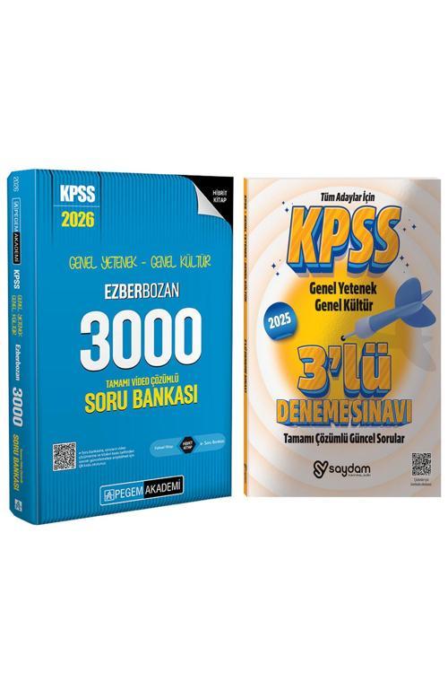 2026 KPSS GYGK Ezberbozan 3000 Tamamı Video Çözümlü Soru Bankası(Hibrit,528 sayfa,3245 soru)3 Deneme