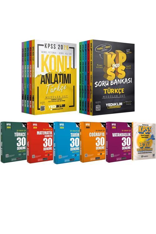 2026 KPSS Lisans Karma Set(Konu Anlatımı 5 Kitap-Çözümlü Soru Bankası 5 Kitap-Tüm Dersler 30 Deneme)
