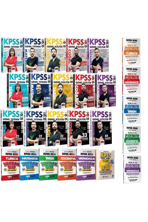 2026 KPSS Tüm Dersler Konu Anlatımı-Çözümlü Soru Bankası-Çözümlü Deneme-Çıkmış Sorular-Yaprak Test