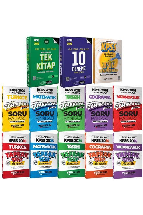 2026 KPSS Lisans Karma Set(Konu Anlatımı-10 Deneme-Çözümlü Soru Bankası-Çek Kopart Yaprak Test)