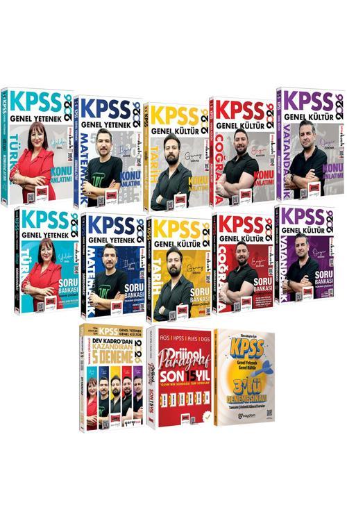 2026 KPSS Tüm Dersler Konu Anlatımı-Çözümlü Soru Bankası ve 5 Deneme-Paragraf 15 Yıl Çıkmış Sorular