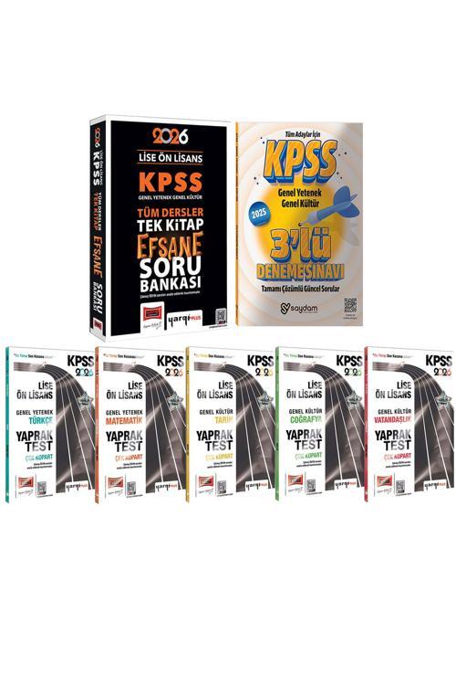 2026 KPSS Lise Ön Lisans GYGK Tek Kitap Efsane Soru Bankası-Tüm Dersler Çek Kopart Yaprak Test