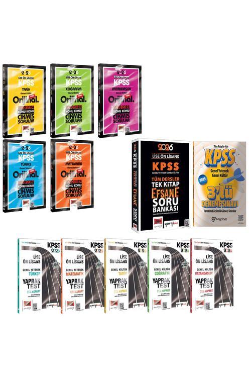 2026 KPSS Lise Ön Lisans GYGK Efsane Soru Bankası-Tüm Dersler Çek Kopart Yaprak Test-Çıkmış Sorular