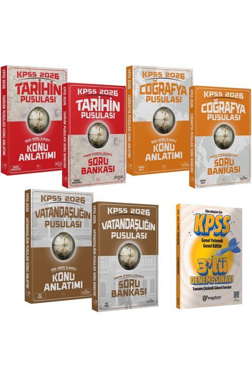 2026 KPSS Pusula Serisi Tarih-Coğrafya-Vatandaşlık Konu Anlatımı ve Çözümlü Soru Bankası(Lisans)