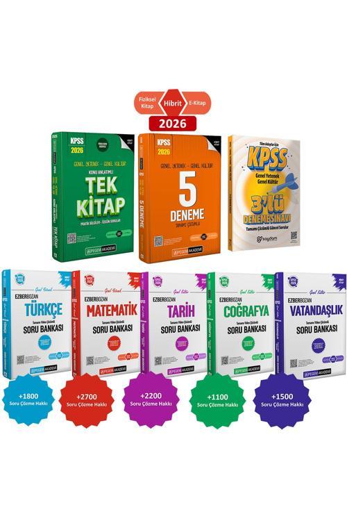 2026 KPSS Konu Anlatımı-Ezberbozan Çözümlü Soru Bankası-5 Deneme(Hibrit:Fiziksel Kitap+e Kitap)