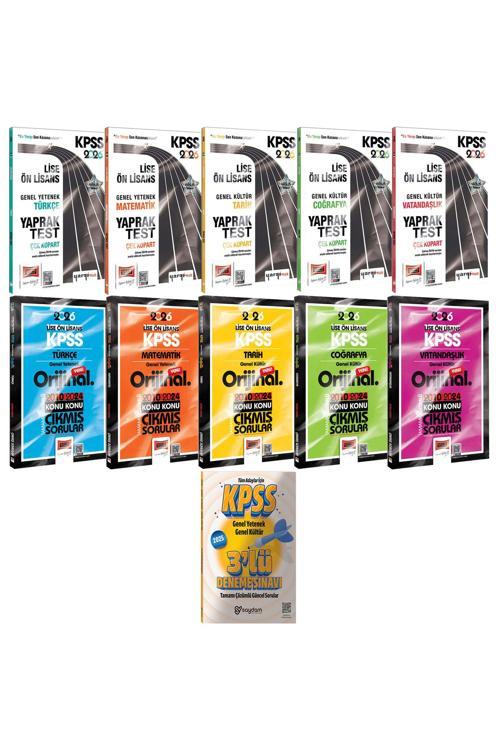 2026 KPSS Lise-Ön Lisans Tüm Dersler Çek Kopart Yaprak Test-Tüm Dersler Çıkmış Sorular-3 Deneme