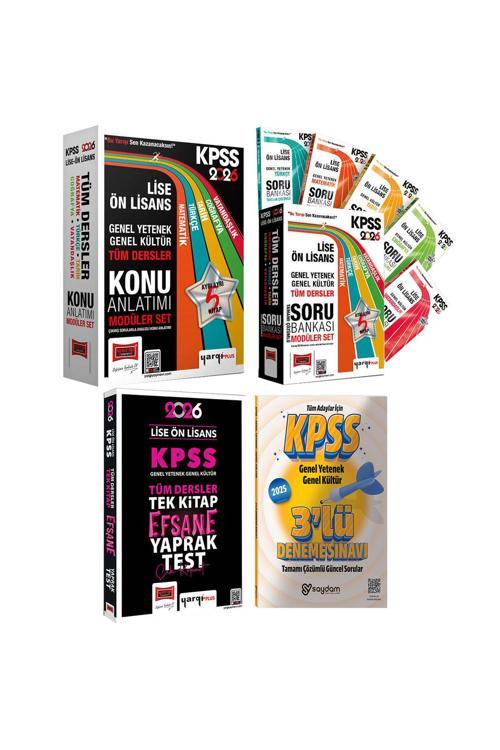 2026 KPSS Lise Ön Lisans GYGK Konu Anlatımı 5 Kitap-Soru Bankası 5 Kitap-Çek Kopart Yaprak Test