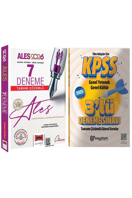 2026 ALES VIP Sözel-Sayısal Yetenek Tamamı Çözümlü 7 Deneme-Çözümlü 3 Deneme Hediye