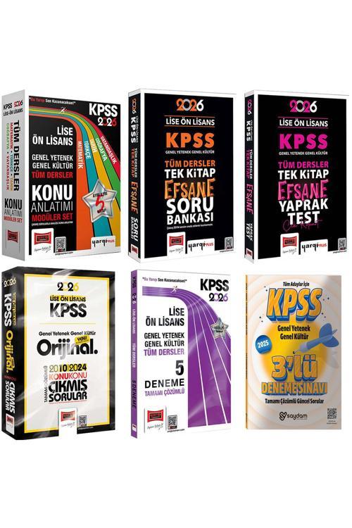 2026 KPSS Lise Ön Lisans GYGK Konu Anlatımı 5Kitap-Soru Bankası-Yaprak Test-Çıkmış Sorular-5Deneme