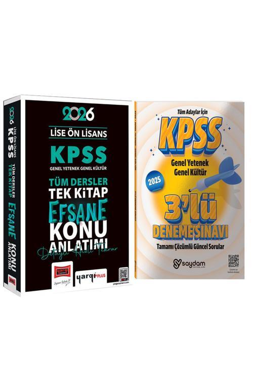2026 KPSS Lise Ön Lisans GYGK Tüm Dersler Tek Kitap Efsane Konu Anlatımı(800 Sayfa)-Çözümlü 3 Deneme