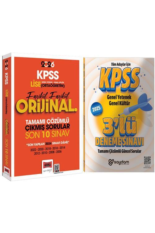 2026 KPSS GYGK Lise-Ortaöğretim Orijinal Fasikül Fasikül Çözümlü Çıkmış Sorular Son 10 Sınav-3Deneme