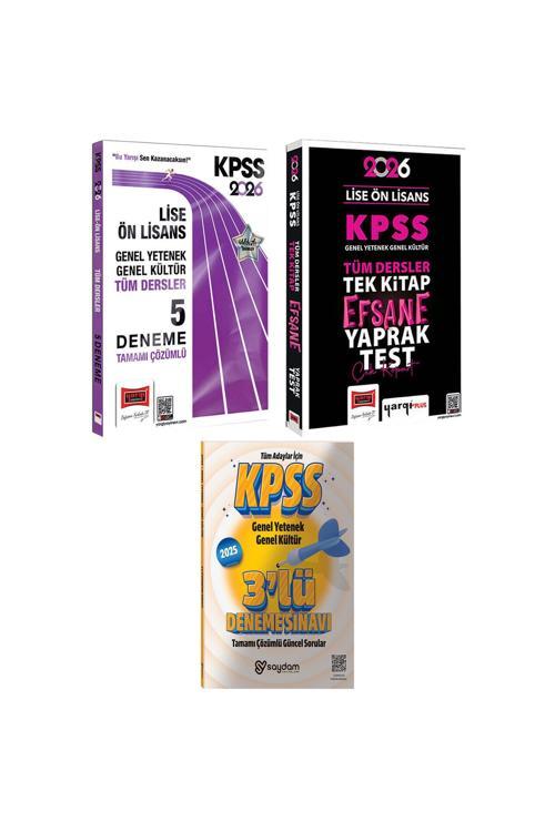 2026 KPSS GYGK Lise Ön Lisans Tüm Dersler Çözümlü 5 Deneme-Çek Kopart Yaprak Test-Çözümlü 3 Deneme