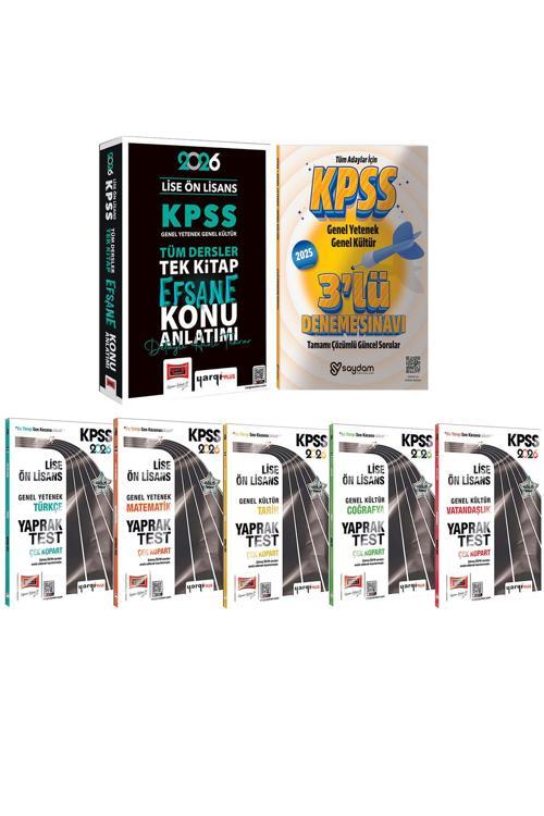 2026 KPSS Lise Ön Lisans GYGK Tek Kitap Efsane Konu Anlatımı-Tüm Dersler Çek Kopart Yaprak Test