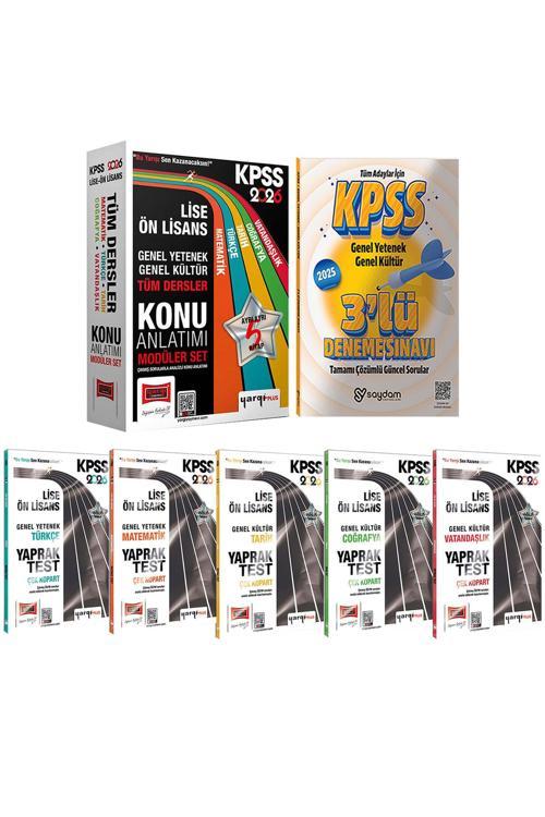 2026 KPSS Lise Ön Lisans GYGK Tüm Dersler Konu Anlatımı 5 Kitap-Tüm Dersler Çek Kopart Yaprak Test