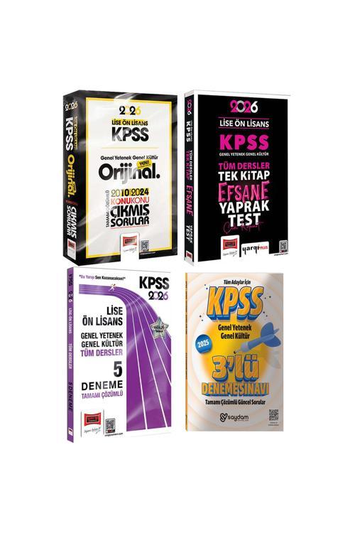 2026 KPSS GYGK Lise Ön Lisans Tüm Dersler Çözümlü 5 Deneme-Çek Kopart Yaprak Test-Çıkmış Sorular