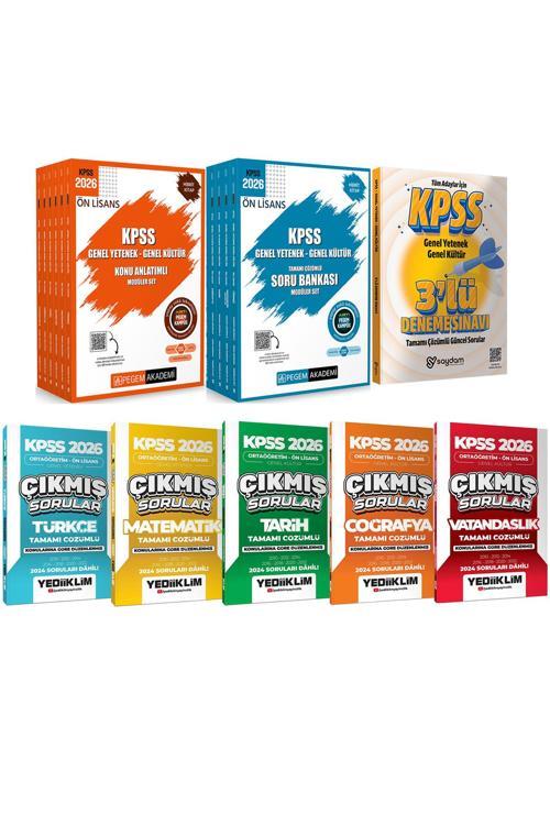 2026 KPSS Ön Lisans Karma Set(Konu Anlatımı 6 Kitap-Soru Bankası 5 Kitap-Tüm Dersler Çıkmış Sorular)
