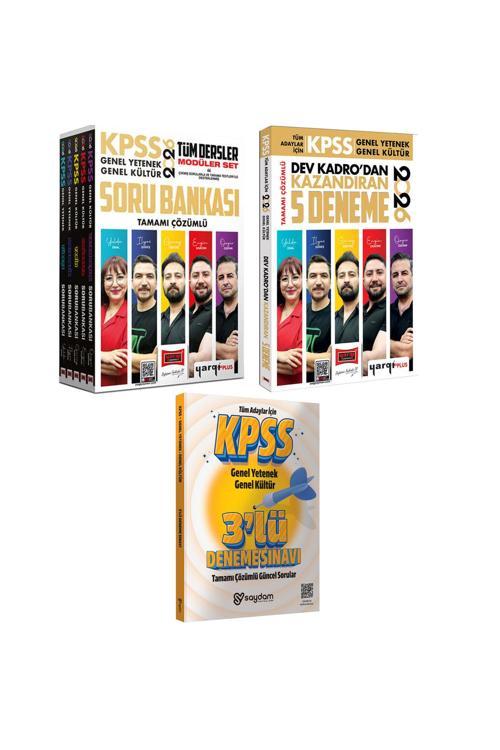 2026 KPSS GYGK Tüm Dersler Çözümlü Soru Bankası 5Kitap-Dev Kadrodan Kazandıran Çözümlü 5 Deneme