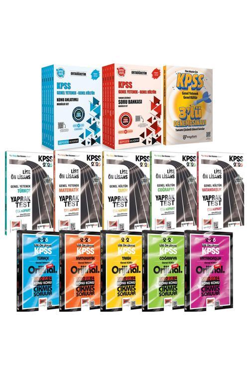 2026 KPSS Ortaöğretim Karma Set(Konu+Soru 11Kitap-Tüm Dersler Çıkmış Sorular-Çek Kopart Yaprak Test)